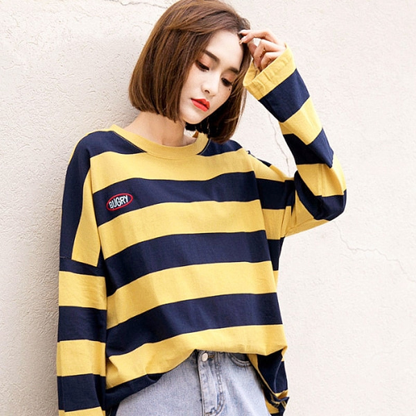 Korean long sleeve outlet t shirt