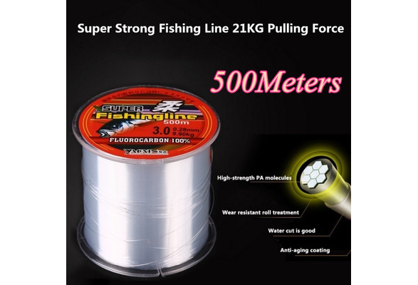 New Fishing Line Nylon Fluorocarbon 500m Yard High Strength