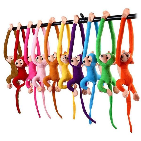 3x Baby Kids Soft Plush Toys Cute Colorful Long Arm Monkey Stuffed Animal Doll 