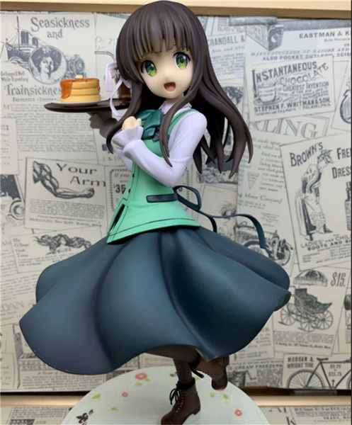  Estatuilla de anime ¿Es la orden un conejo?  Estilo Chiya Cafe/colección completa de figuras de acción de PVC, modelo de juguete