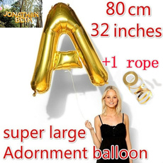 golden, Aluminum, ballon, birthdayballoon