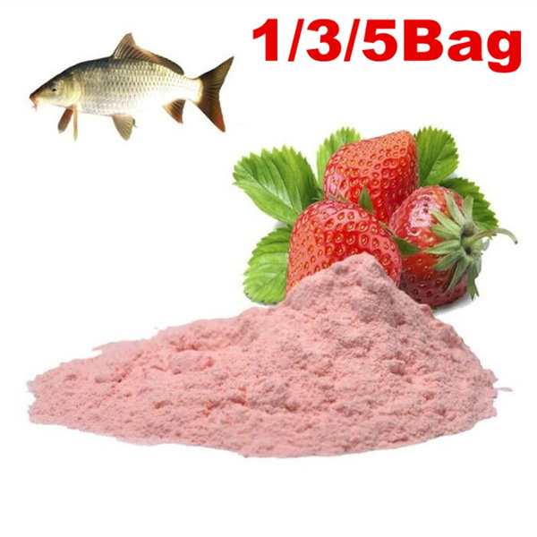 1/3/5Bag 20g Strawberry Flavor Additive for Carp Fishing Groundbait  Flavours Fishing Bait Making Scent Carp Fishing Feeder Baits