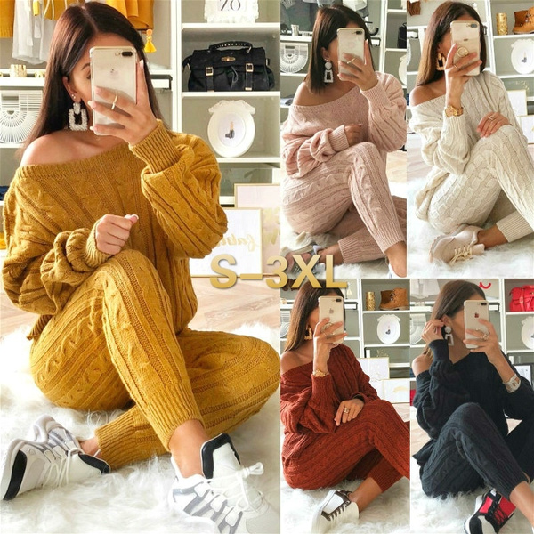 knitted tracksuit set