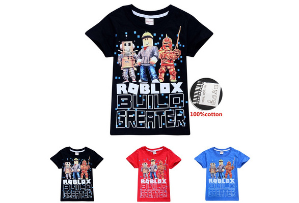 Roblox Printed Boys Short Sleeve T-shirt Kids Summer Tee Shirt Crew Neck  Tops For Age 5-12 Years