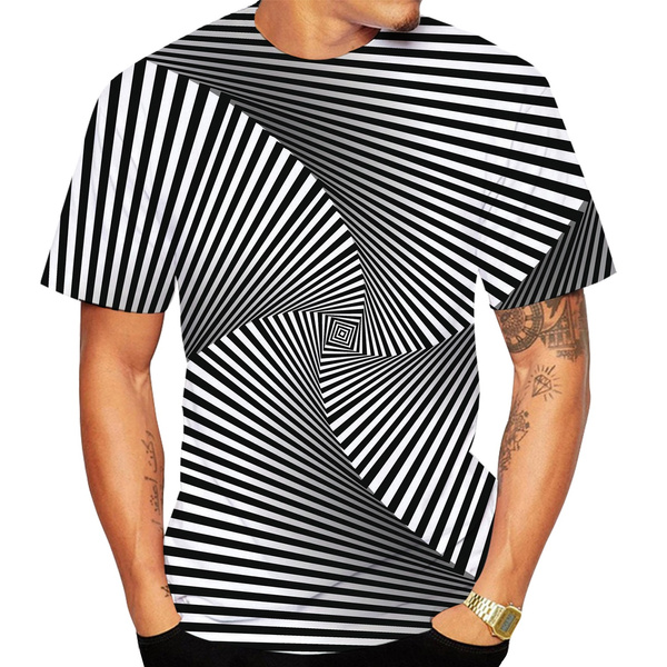 shirt 3D Abstract Print Short Sleeve 