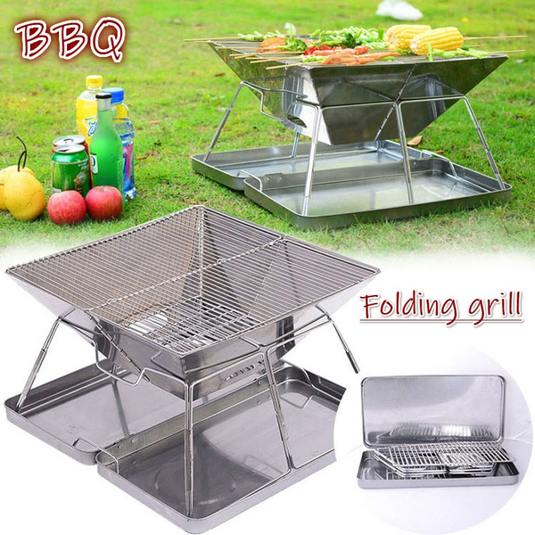 Mini BBQ Grills Patio Barbecue Charcoal Grill Stove Stainless