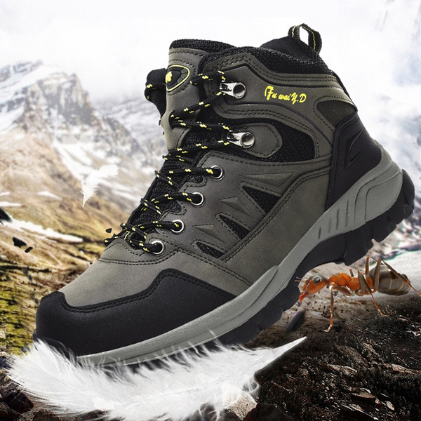 Men's Skid Resistance Hiking Shoes Waterproof Mountain Boots Climbing ...