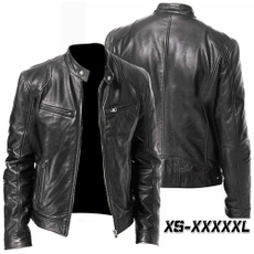 Stand Collar, bikerjacket, Fashion, Winter