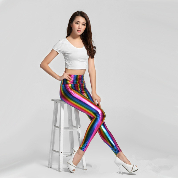 Glitter stripe outlet leggings