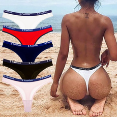 New Women Bikini Bottoms Briefs Separates Swimming Bottoms Swimming Trunks Letter Print Fashion Brief G-string Underwear