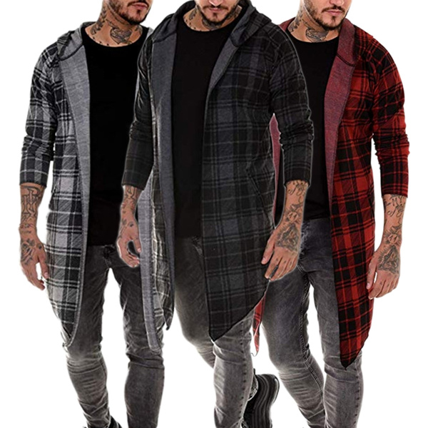 Plaid cardigan outlet mens