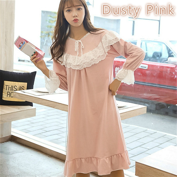 Women Girl Lolita Pajamas Nightgown 