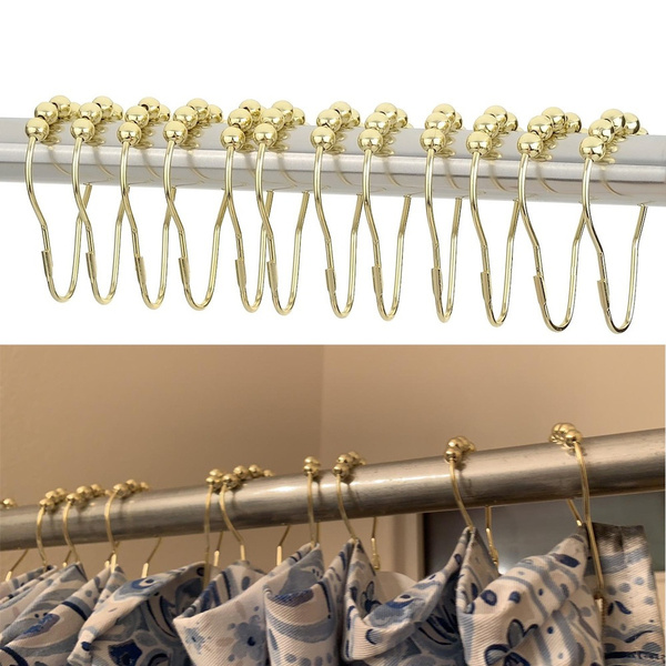 Shower Curtain Hooks Rings Rust Resistant 12pcs Wish Shower Curtain Hooks Rings Rust, Rust Proof Shower Curtain Hooks