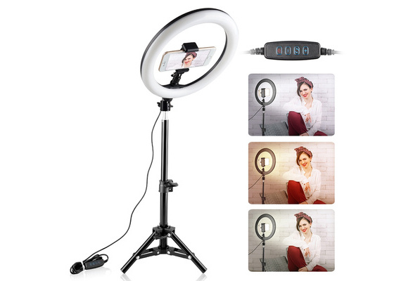 RL-10 Dimmable LED Ring 26cm USB Makeup Ring Lamp Phone Holder Tripod for Selfie Youtube Shooting Video | Wish