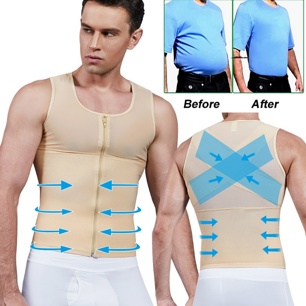 Zipper Men's Strong Compression Shirt 