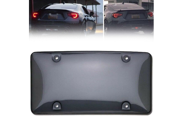 Black White Smoked Clear License Plate Cover Frame Shield Tinted Bubbled  Flat Car 31*16m - China License Plate Frame, License Shield