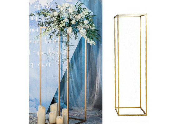 Details about   11* Flower Rack Wedding Vase Stand Silver Geometric Metal Prop Party Decor Sale 