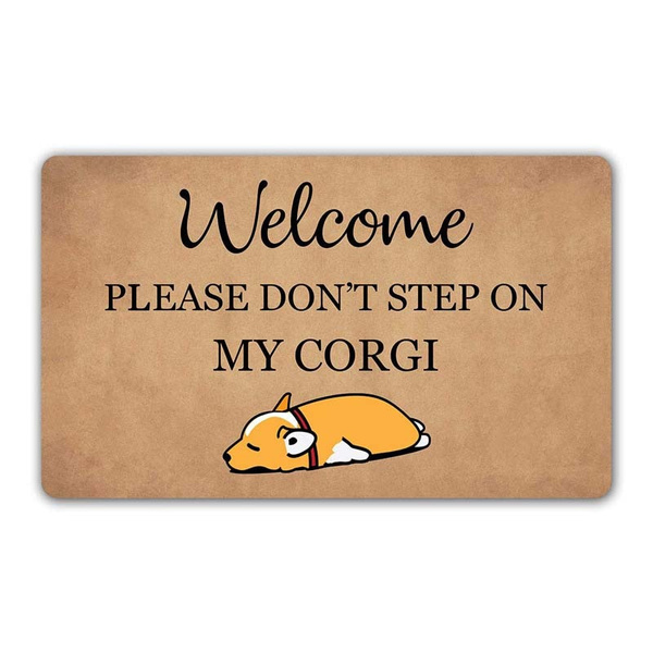 Corgi welcome clearance mat