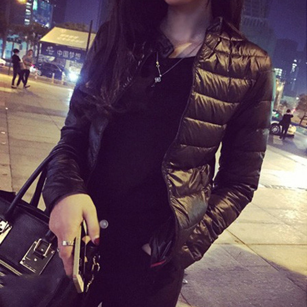 Chaqueta de Invierno para mujer, chaqueta de abrigo corta, de talla grande,  abrigo para mujer, chaqueta básica de algodón acolchada 35 | Wish