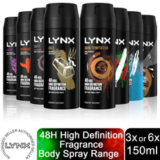 Lynx Mens Body Spray Deodorant, 3 or 6 Packs of 150ml