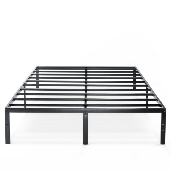 Sy Black Metal Platform Bed Frame, Queen Size Metal Platform Bed Frame With Headboard