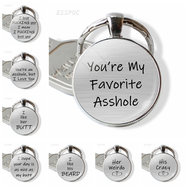 "You're My Favorite" Love Quotes Key Chain Romantic Letters Key Ring Gift 