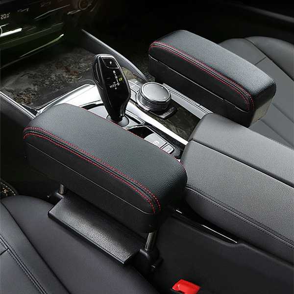 1 2pcs Car Storage Box Armrest Support Pads Adjustable Elbow Auto Console Side Organizer With Wireless Charging Wish Pads Adjustable Car Elbow Support, Armrest For Car Seat