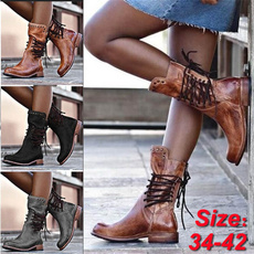 Shoes, Plus Size, Leather Boots, Winter