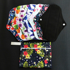 Mini, clothpad, reusableregularflowclothpad, Charcoal