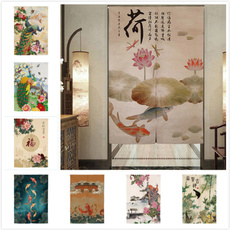 Cotton, roomdividercurtain, Home Decor, Chinese