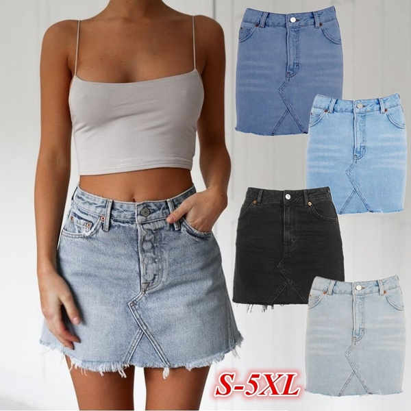 high waisted jean skirt plus size