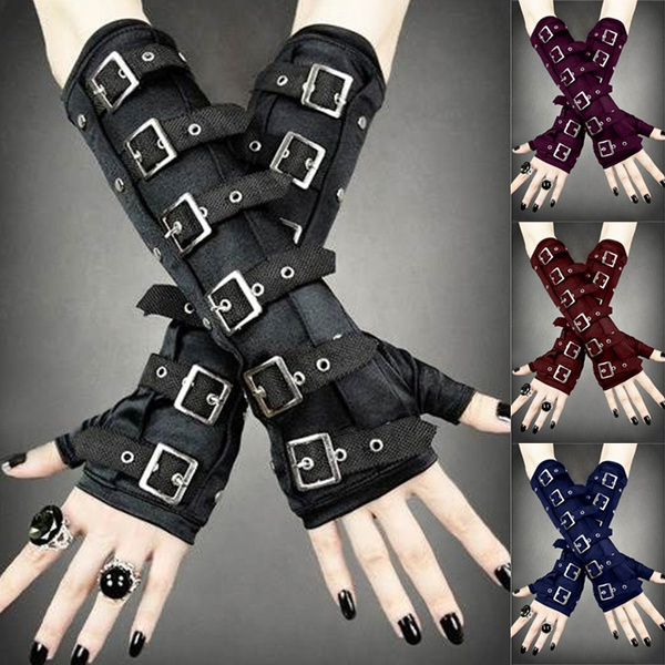 gothic fingerless gloves