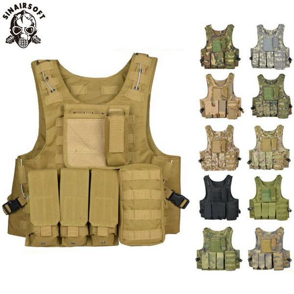 Tactical Vest Molle Combat Assault Plate Carrier Airsoft Military Tactical Vest