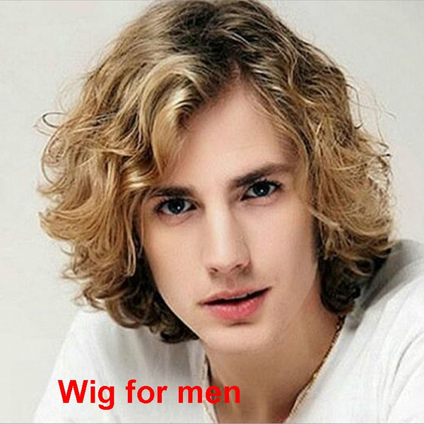 Men Short Curly Wigs for Men Charming Synthetic Wigs for Male