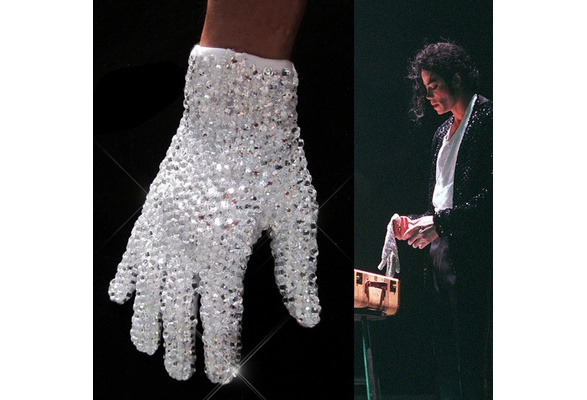 MJ Michael Jackson Billie Jean Both Side Shinning Rhinestone Glove-Handmade