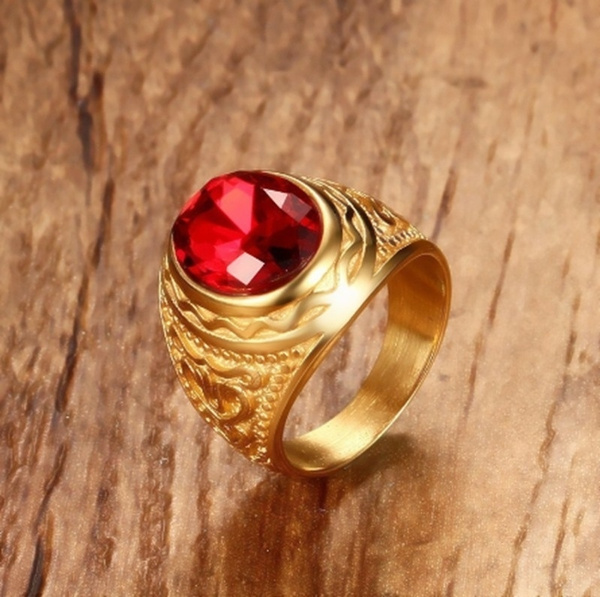 Gold ring design with deals stone for man