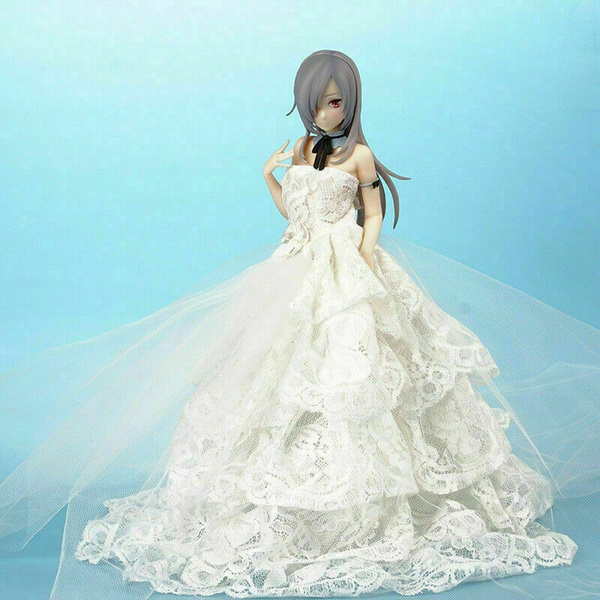 Anime Figurine Q Six Akeiro Kaikitan Velvet Long Hair Wedding Dress Pvc