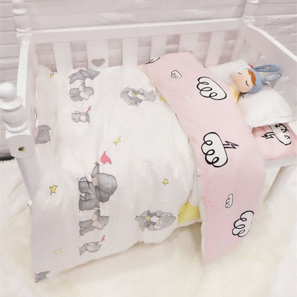 Pink Cloud Baby Bed Linen Sheets Sets Baby Cot Bedding Set Cotton baby
