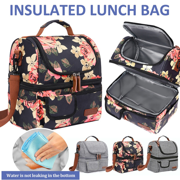 Insulated Lunch Bags for Women Large Tote Adult with Shoulder