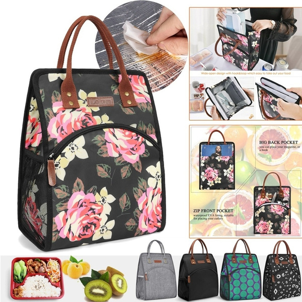 Kasoul® Lunch bags for women Insulated Lunch Box Bag Floral Lunch