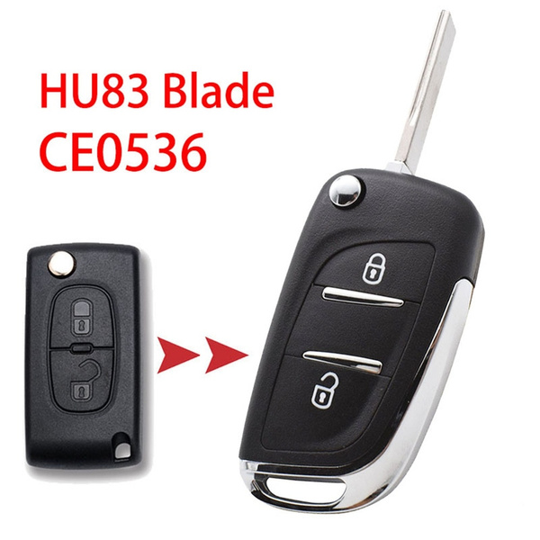 CE0536 HU83 Blade Car Key Shell For Peugeot 308 207 307 3008 Key