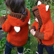 girlscoat, hooded sweater, kids clothes, Winter