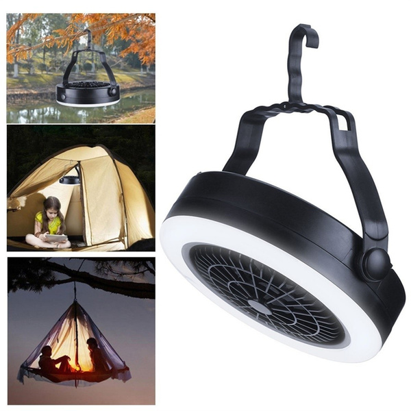 Tent Fan Light LED Lamp Camping Hiking Gear Equipment Portable Ceiling Outdoor
