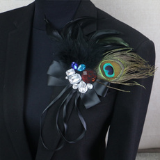 peacock, Collar, Flowers, Clip