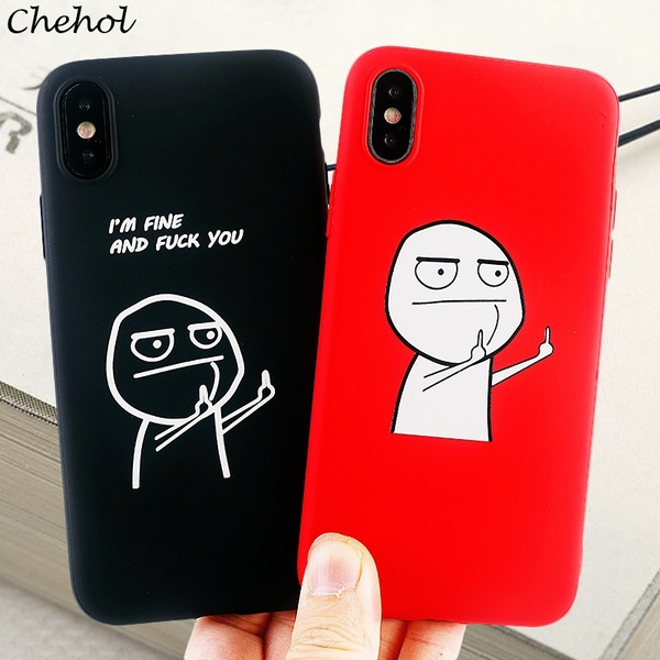 Funny Sillcone Cell Phone Case for IPhone 6 6s 7 8 Plus X XR XS 11 Pro ...