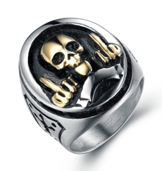 men_rings, Fashion, Skeleton, skull