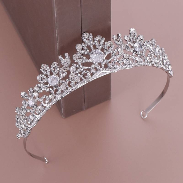 Silver Crown Elegant Luxury Tiaras For Bride American And European 