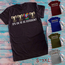 Summer, letter print, summer t-shirts, Cotton T Shirt