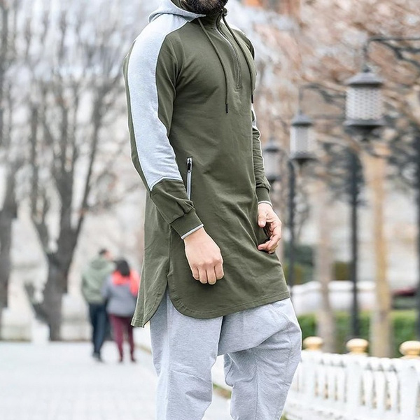 mens khaki moletom com capuzs