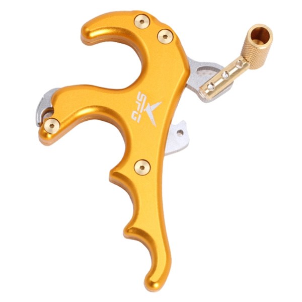 4 Fingers Archery Release Compound Bow Thumb Switch Release for Recurve Bow and Compound Bow Wish